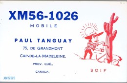 Cactus Sur QSL De Paul Tanguay, Cap De La Madeleine, Québec, Canada XM56-1026 1966 - CB