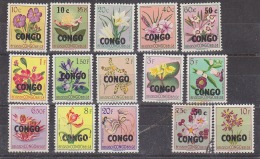 Congo 1960 Bloemen Opdruk "Congo" 13w ** Mnh  (+2w Waarvan 1 Gest   20Fr Met Scheurtje) (29680) - Nuevas/fijasellos