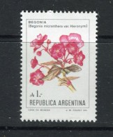 ARGENTINE - Y&T N° 1480** - Fleur - Begonia Micranthera - Neufs