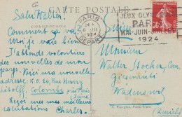 FRANCE CARTE POSTALE    JO PARIS - Ete 1924: Paris