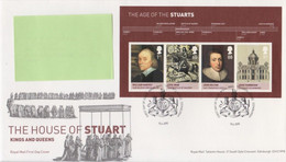United Kingdom FDC Mi Block 59 The Age Of The Stuarts - Kings And Queens - Cancellation Tallents House - 2010 - 2001-2010 Em. Décimales