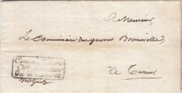 France Italia Dept. Conquis Po 1814 Lettre Locale Taxée De Torino Turin (o163) - 1792-1815: Veroverde Departementen