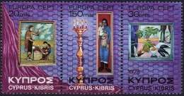 EUROPA - CEPT 1975 - Chypre - 3 Val Neufs // Mnh - 1975