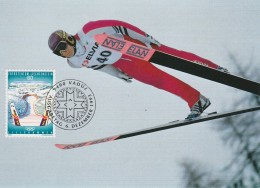 LIECHTENSTEIN CARTE MAXIMUM     JO LILLEHAMMER - Hiver 1994: Lillehammer