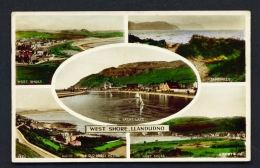 WALES  -  Llandudno  West Shore  Multi View  Used Vintage Postcard As Scans - Denbighshire