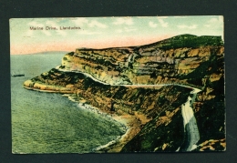 WALES  -  Llandudno  Marine Drive  Used Vintage Postcard As Scans - Denbighshire