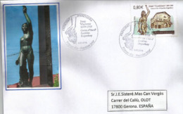 Homenaje A La Segunda República Española. "La República" (Josep Viladomat), Lettre FDC Adressée En Espagne - Covers & Documents