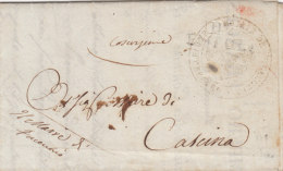 France Italia Dept. Conquis Arno 1813 Lettre Empoli Pour Cascina, Franchise Cachet "Mairie De Fucecchio" (o170) - 1792-1815: Veroverde Departementen