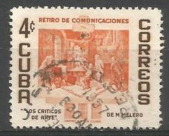 Cuba - 1957 Art Critics 4c Used   Sc 567 - Usados