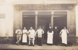 Carte Photo ( Saint Arnoult) Boucherie MARCHAUDON Au 64, Rue De Paris (de Nos Jours, Boucherie Cottin 64, Rue Charles De - St. Arnoult En Yvelines