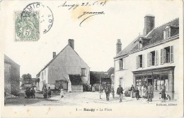 SOUGY (45) Place Belle Animation Magasin éditeur De La Carte Postale - Autres & Non Classés