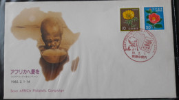 JAPAN 1985 Commemorative Cover Postmark  Save Africa With Lowe - Enveloppes