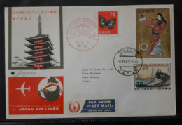 JAPAN 1961 Commemorative Cover Postmark  First Polar Flight Japan Air Lines - Omslagen