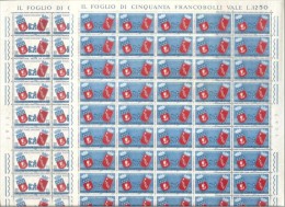 1959 Italia Italy Repubblica GEMELLAGGIO ROMA PARIGI  TWINNING 47 + 3 Serie Di 2v. MNH** - Hojas Completas