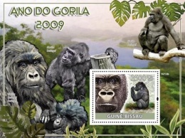 Guinea Bissau 2009, Year Of The Gorilla, BF - Gorilles