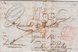 France 1843 Letter London UK Via France French Entry Mark To Ponte St. Peitro Lombardy Austria (o192) - ...-1840 Préphilatélie