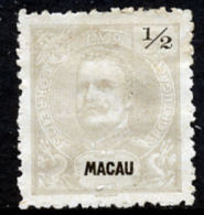 !										■■■■■ds■■ Macao 1898 AF#78(*) King Carlos, Mouchon 1/2 Avo 11,5 (x10791) - Neufs