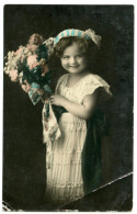 PRETTY GIRL & FLOWERS / POSTMARK - COLCHESTER DUPLEX / ADDRESS - LEIGH ON SEA, HOPE COTTAGE, SOUTHEND - Colchester