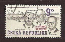 Czech Republic Tschechische Republik 2002 Gest Mi  315 Sc 3166 K. Vacek, J. Vejvoda, J. Poncar Music Composers. - Used Stamps