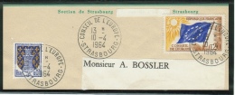 France // Timbres De Service //Conseil De L´Europe //  Y&T 27 Timbre Sur Fragment - Storia Postale