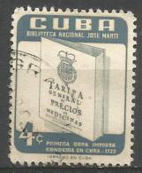 Cuba - 1957 National Library 4c Used   Sc 582 - Used Stamps