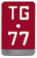 Velonummer Thurgau TG 77 - Placas De Matriculación