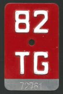 Velonummer Thurgau TG 82 - Number Plates