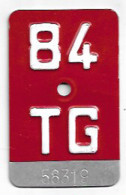 Velonummer Thurgau TG 84 - Placas De Matriculación