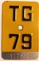 Velonummer Mofanummer Thurgau TG 79 - Number Plates