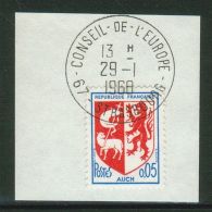 France // Timbres De Service // Y&T  Cachet Du Conseil De L´Europe  Sur Fragment - Brieven & Documenten