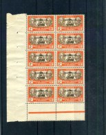 - FRANCE COLONIES . WALLIS ET FUTUNA 1920/39 . TIMBRE DE 1930/38 . BLOC DE 10 NEUFS BORD DE FEUILLE . - Nuovi