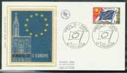 France // Timbres De Service //Conseil De L´Europe //  Y&T 49  FDC  1976 - Briefe U. Dokumente