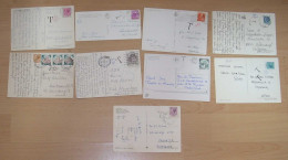 Italien Italy 1958-84  9 Postcards With Postage Due - Collections