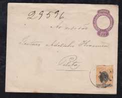 Brazil Brasil 1895 Uprated Stationery Envelope Registered To PELOTAS - Lettres & Documents