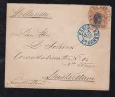 Brazil Brasil 1895 Cover To AMSTERDAM Netherlands With PARIS ETRANGER PM Nice - Cartas & Documentos