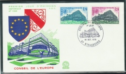 France // Timbres De Service //Conseil De L´Europe //  Y&T 58-59  FDC 1978 - Cartas & Documentos
