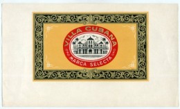 Cigar Box Label - VILLA CUBANA  (635) - Etiquetas