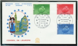 France // Timbres De Service //Conseil De L´Europe //  Y&T 85-86-87  FDC 1985 - Covers & Documents