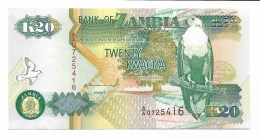 BANCONOTA ZAMBIA K20 TWENTY KWACHA FDC - Sambia