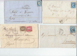 France Lot 30 Covers 1857 - 1876 Incl. Lyon Pour Alexandrie (timbre Detaché), Cardinal Lemoine, ASNA Commune (o229) - Colecciones Completas