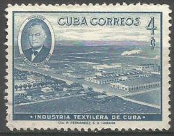 Cuba - 1958 Textile Industry 4c Used   Sc 590 - Gebraucht