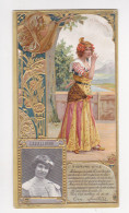 Chromo Gaufré LU LEFEVRE UTILE Célébrités EVE LAVALLIERE Actrice Le Syre De Vergy Art Nouveau  Cliché Cautin Et Berger - Lu