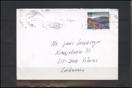 GREECE Postal History Brief Envelope GR 015 Landscape Flowers - Storia Postale