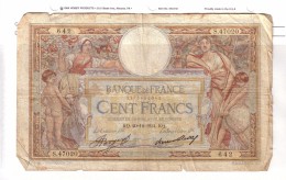 BILLET 100 FRANCS BON ETAT GENERAL 20/12/1934 - 100 F 1908-1939 ''Luc Olivier Merson''