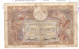 BILLET 100 FRANCS BON ETAT GENERAL 08/10/1936 - 100 F 1908-1939 ''Luc Olivier Merson''