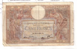 BILLET 100 FRANCS BON ETAT GENERAL 30/03/1939 - 100 F 1908-1939 ''Luc Olivier Merson''