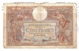 BILLET 100 FRANCS BON ETAT GENERAL 13/04/1939 - 100 F 1908-1939 ''Luc Olivier Merson''