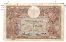 BILLET 100 FRANCS BON ETAT GENERAL 25/03/1937 - 100 F 1908-1939 ''Luc Olivier Merson''