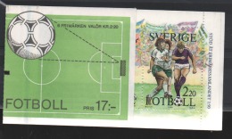 LOT 670 -  SUEDE  CARNET   N° 1489 **  -  FOOTBALL  - Cote  8.25€ - Unused Stamps