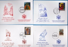 Liechtenstein - AUGURI- 4 Carte De Voeux  De La Poste -  2003 - 2004 - 2005 - 2006 .  Vedi Descrizione. - Covers & Documents